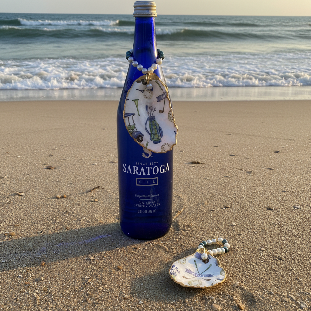 Golf Shoreline Charm on Bottle at Beach