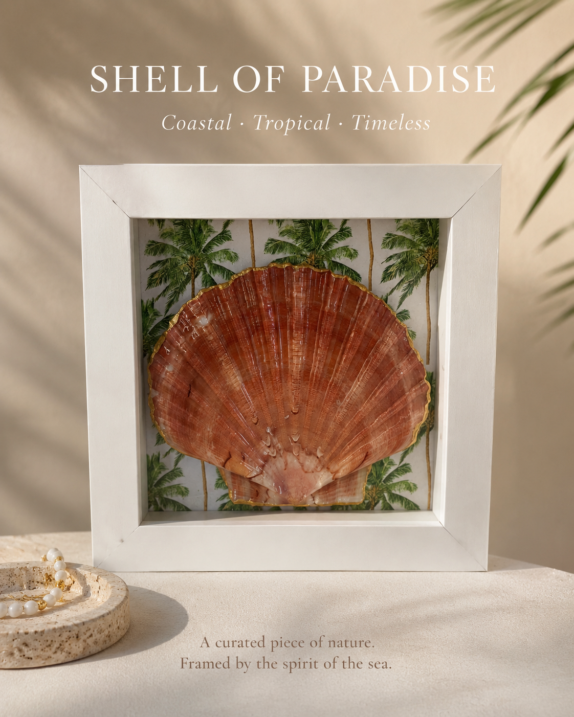 Shell of Paradise-Gilded Shell Shadowbox