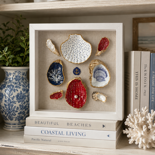 Anchor’s Aweigh – Gilded Shell Shadowbox