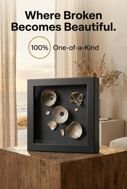 Driftwood Shadow – Gilded Eggshell Kintsugi