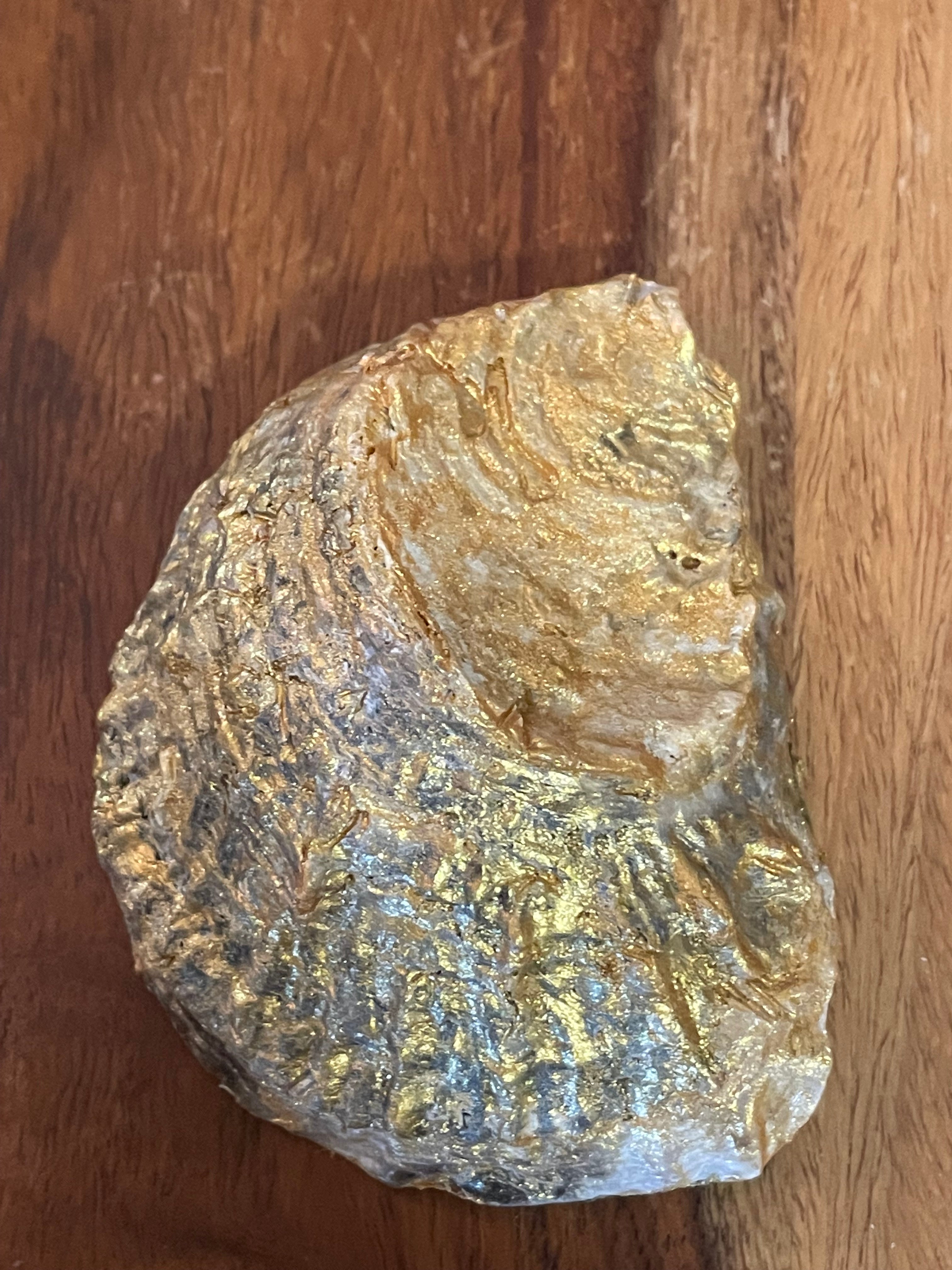 Sunkissed Citrus-Gilded Oyster Trinket Dish