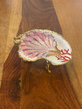 Gilded oyster trinket Coral Fan coastal gift by The Golden Shoreline"