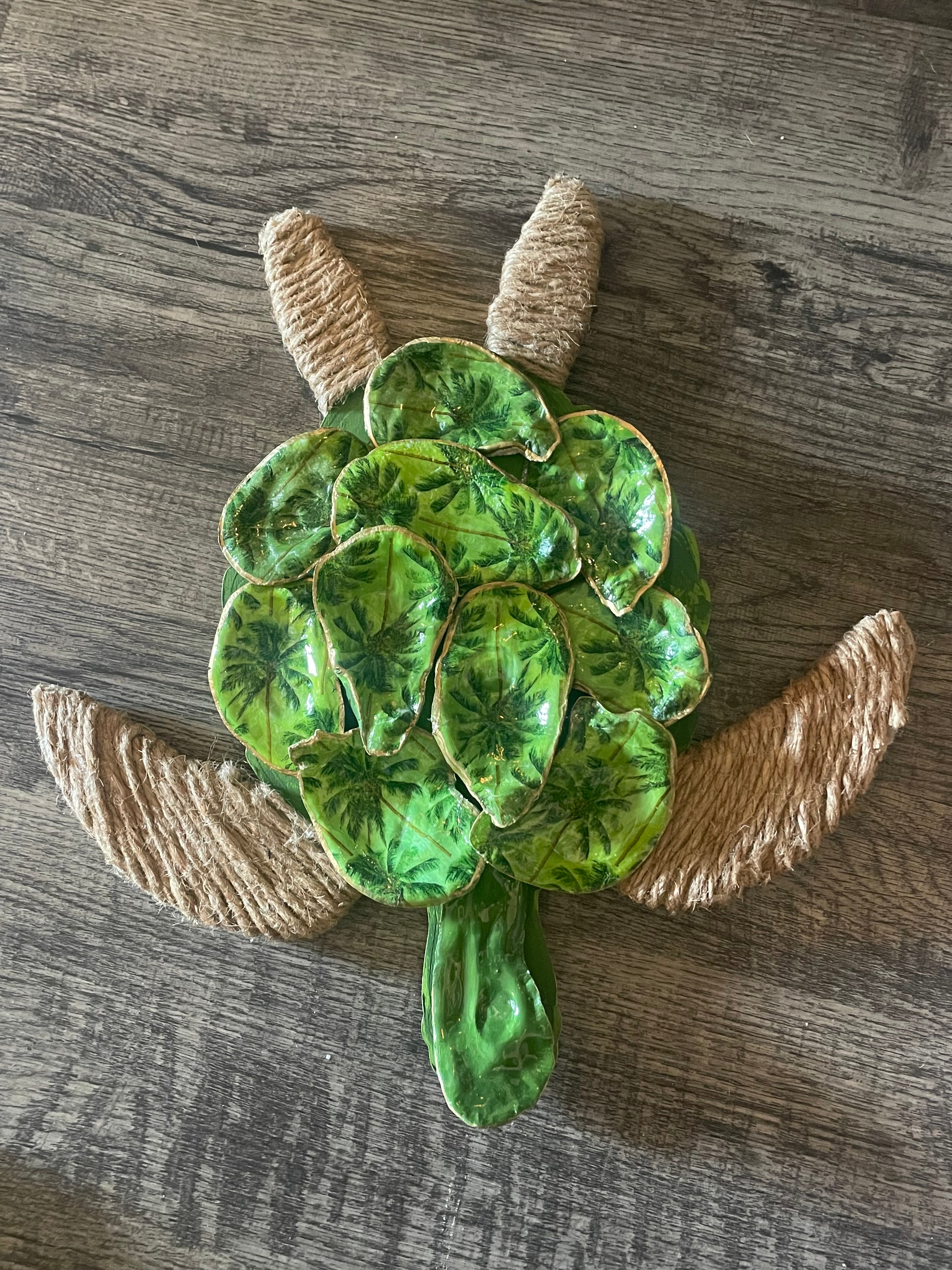 The Gilded Loggerhead sea turtle specialty coastal art by The Golden Shoreline"