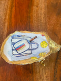 Gilded oyster trinket dish Pickleball Court design by The Golden Shoreline"