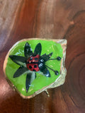 Gilded oyster trinket dish The Lucky Ladybug design by The Golden Shoreline"