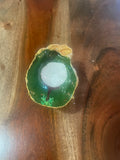 Gilded oyster trinket The 19th Hole Emerald Green Edition golf gift by The Golden Shoreline"
