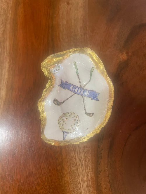 "Gilded oyster trinket The 19th Hole Keepsake Edition II golf gift by The Golden Shoreline"