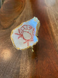 Red Crab- Gilded Oyster Trinket Dish