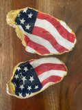 Old Glory- Gilded Oyster Trinket Dish