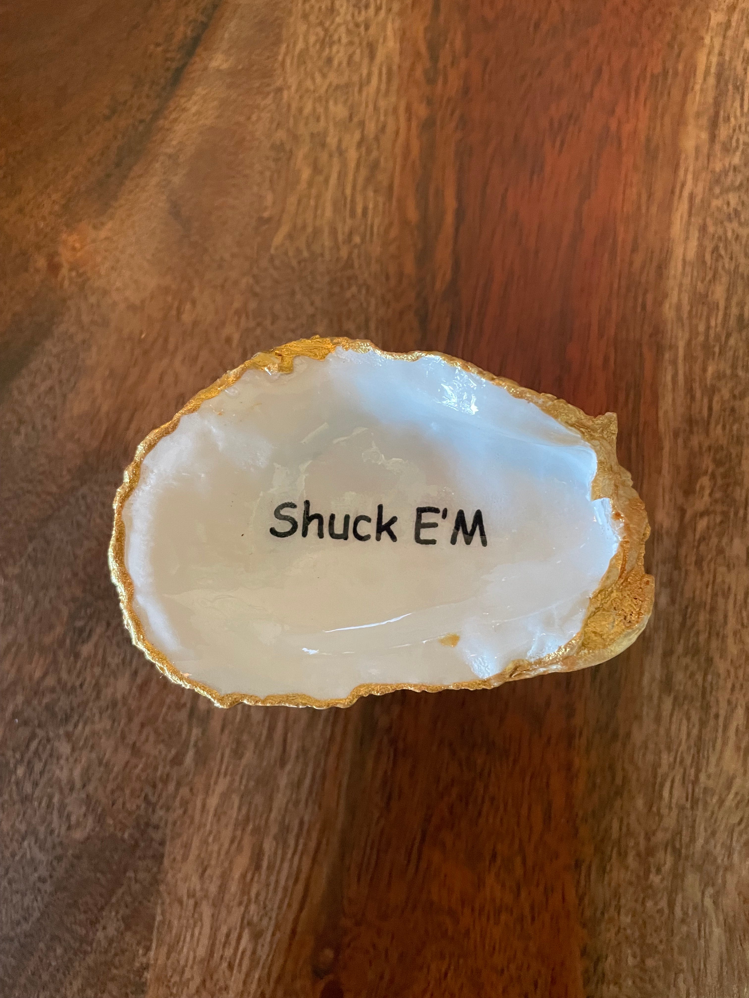 Shore Talk Oyster Dish-Gilded Oyster Trinket