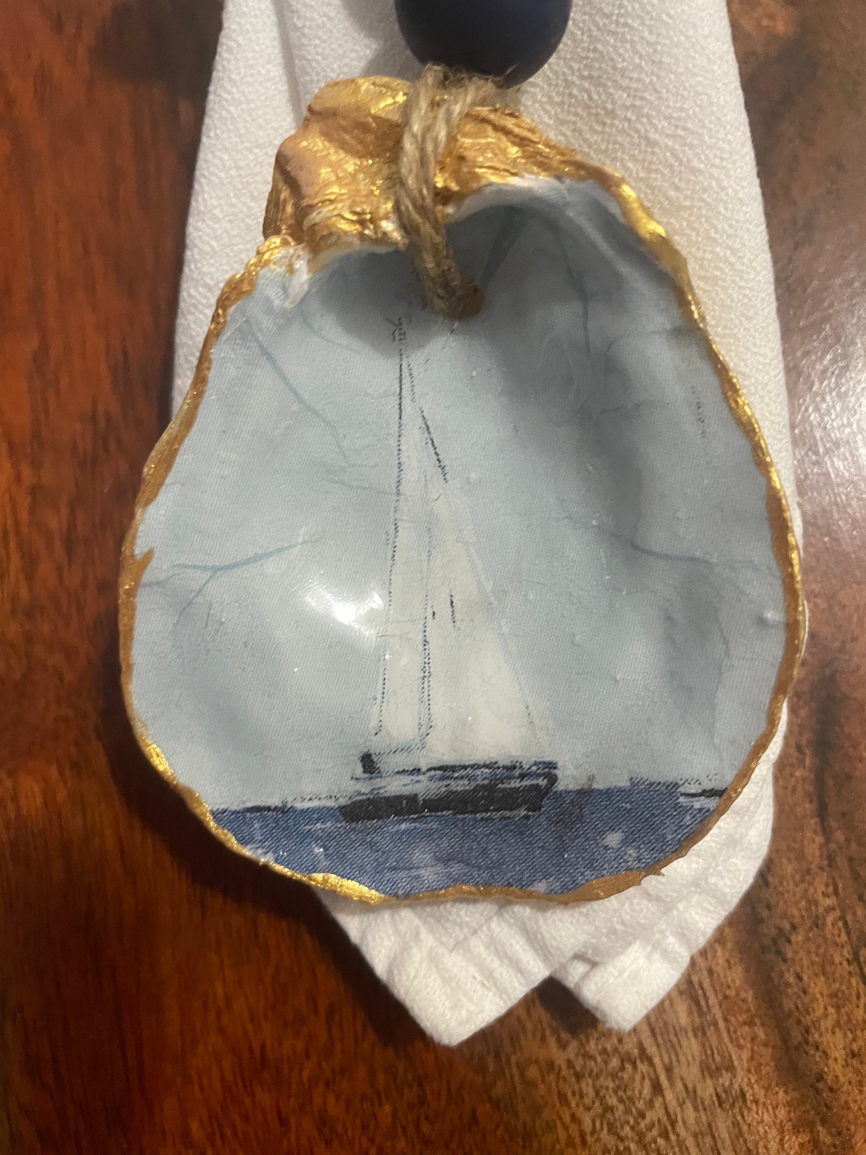 Handcrafted Coastal Sailboat Napkin Rings – Set of 6