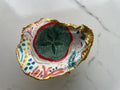 Sand Dollar gilded oyster shell trinket dish with gold paint accent