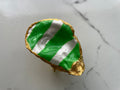 Seaglass gilded oyster shell trinket dish with gold paint accent