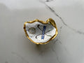 The 19th Hole Keepsake Classic Crossed Clubs Edition gilded oyster shell trinket dish with gold paint accent