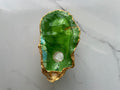 The 19th Hole Keepsake Green in Play Edition gilded oyster shell trinket dish with gold paint accent