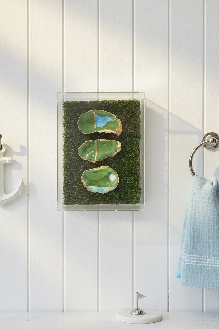 On beadboard wall